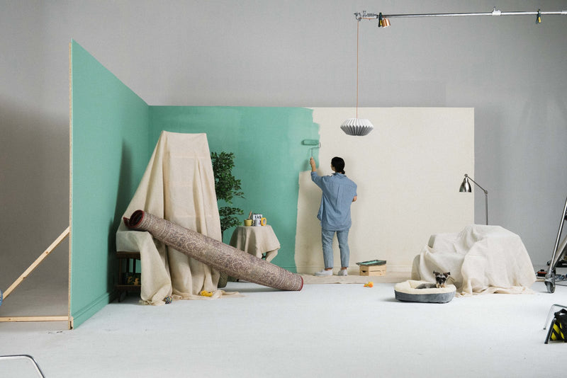 Lick studio painting with eco decorating supplies 