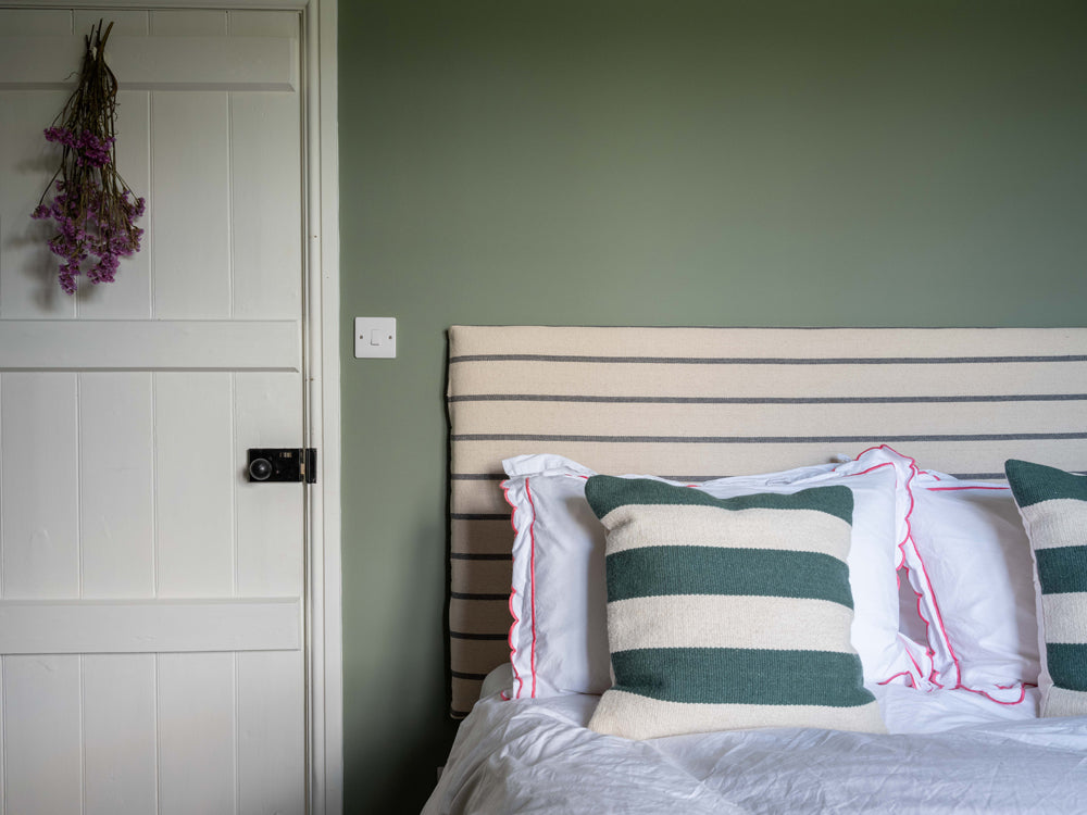 Bedroom painted in Lick Green 02 paint