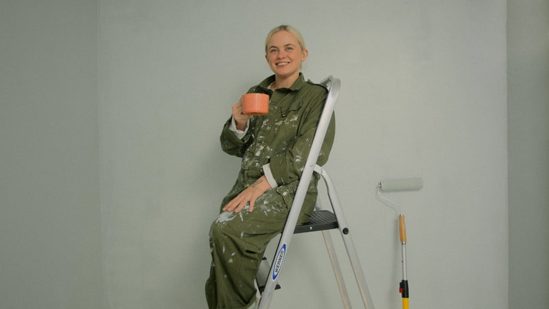 Decorator with finished room painting