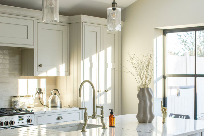 Kitchen painted in Lick Beige 03 paint