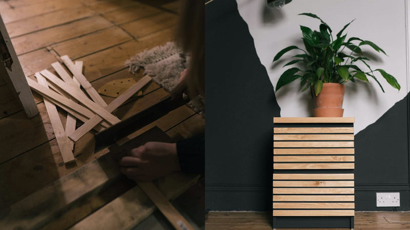 Ikea malm bedside table hack makeover with Lick paint Black 01
