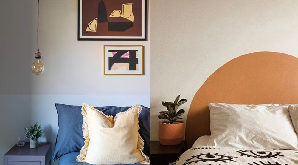How to make a DIY painted wall headboard