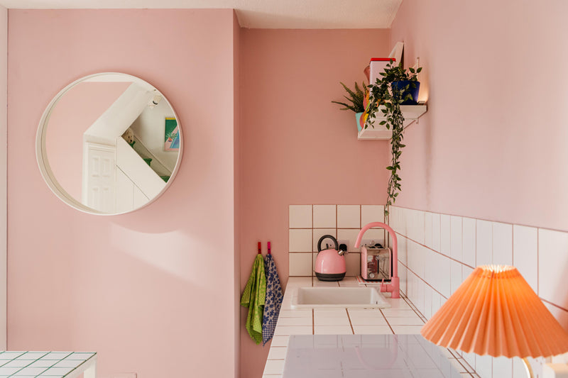 Lindsey Isla's pink 03 painted kitchen