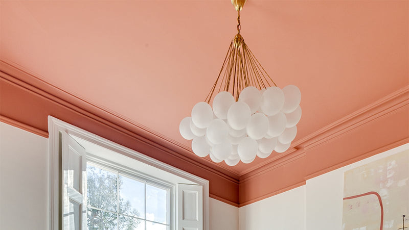Ceiling painted in Lick paint Orange 02 