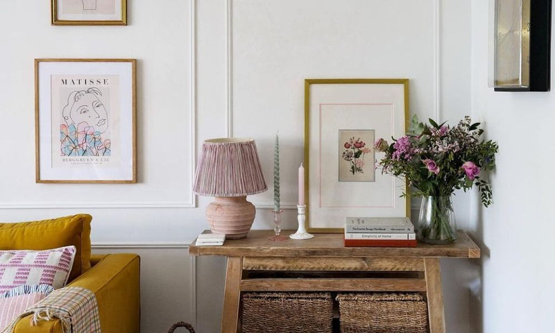 Living room wall panelling painted in Lick White 01 paint