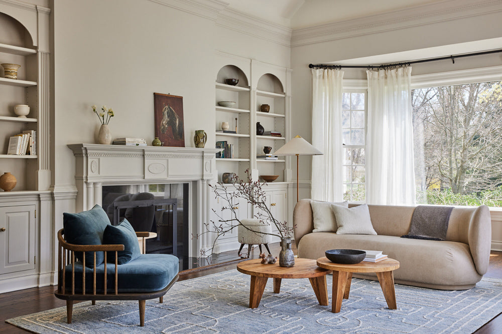 A transitional living room